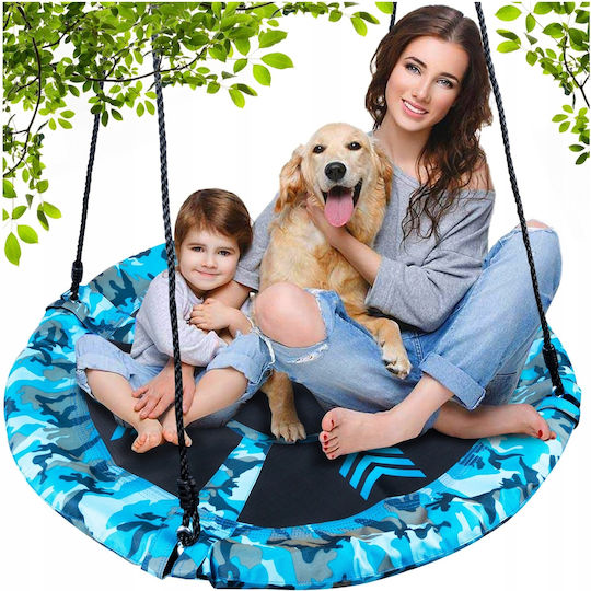 Metal Hanging Swing 100x100x100cm Blue