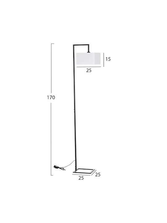 HomeMarkt Floor Lamp H170xW1cm. with Socket for Bulb E27 Black