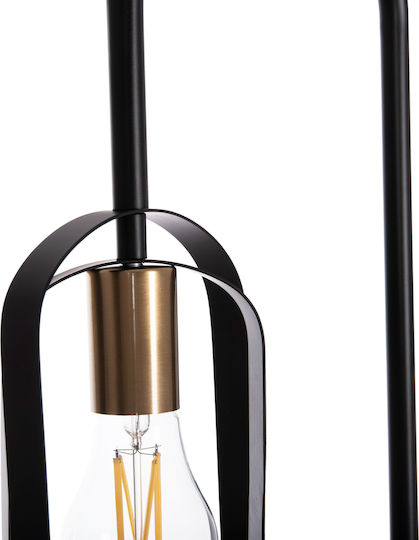 HomeMarkt Floor Lamp H169xW19.5cm. with Socket for Bulb E27 Black