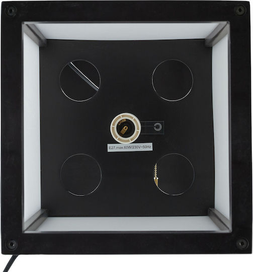 Relaxdays Floor Lamp H161xW26cm. with Socket for Bulb E27 Black