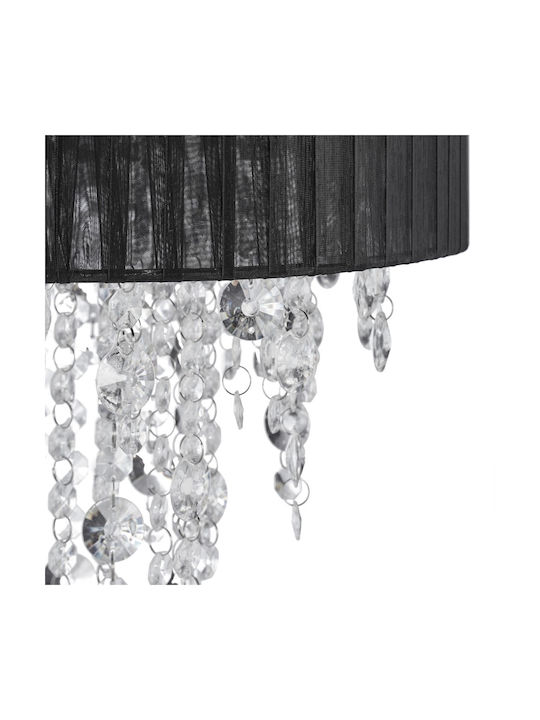 Relaxdays Floor Lamp H149xW150cm. with Socket for Bulb E27 Black