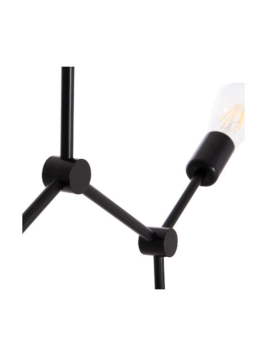 HomeMarkt Lighty Deckenleuchte Schwarz mit Lampenbirnensockel E27 52x5cm