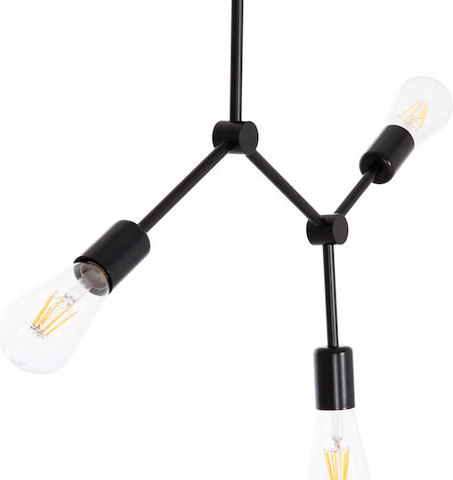 HomeMarkt Lighty Lumini Suspendate Negru Cu Bază De Bec E27 52x5x48cm