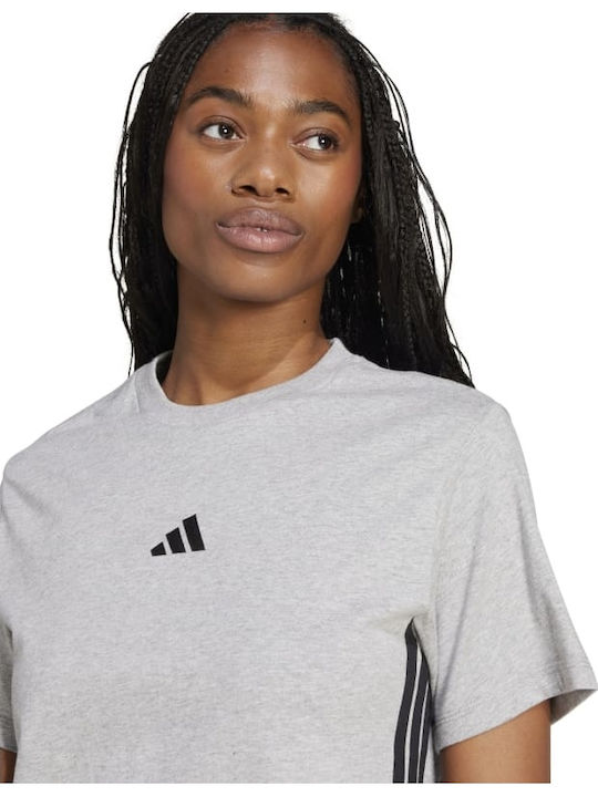 Essentials 3-stripes Women's Athletic T-shirt Gray
