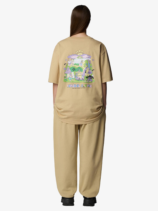 Women's Athletic Oversized T-shirt Beige