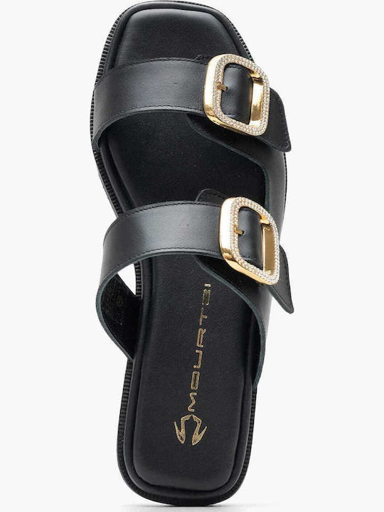 Sandale Casual Damă Din Piele Negre