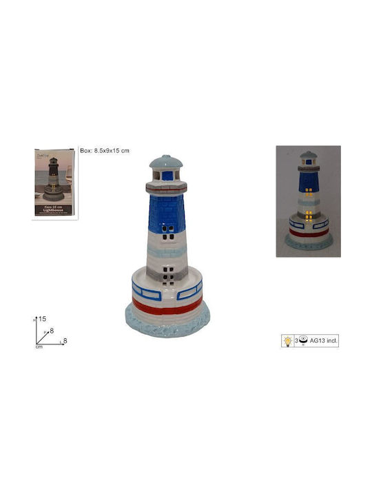 Due esse Dekorative Lampe Leuchtturm Blau