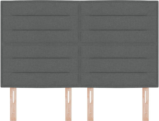 vidaXL Fabric Bed Headboard Dark Gray 160x128cm