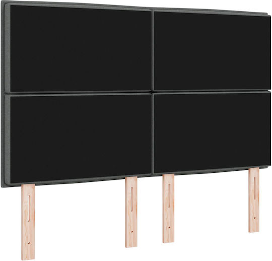 vidaXL Fabric Bed Headboard Dark Gray 160x128cm