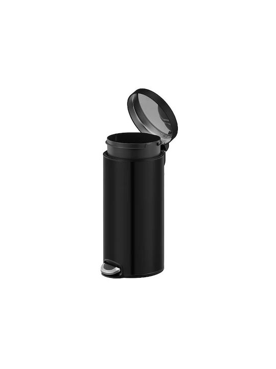 Eko Coș Serene De Gunoi Din Oțel Inoxidabil Cu Pedală Negru 30lt