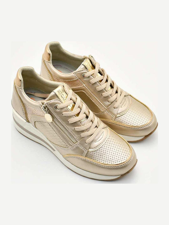 1 Laminated Sneakers Beige - Gold