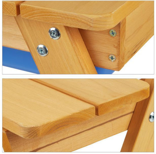 Set Masă cu Scaune pentru Copii pentru Desen din Plastic Bej Relaxdays