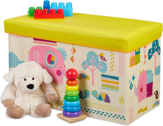 Relaxdays Children's Folding Storage Box made of Fabric 36x60.5x30.5cm 1pcs