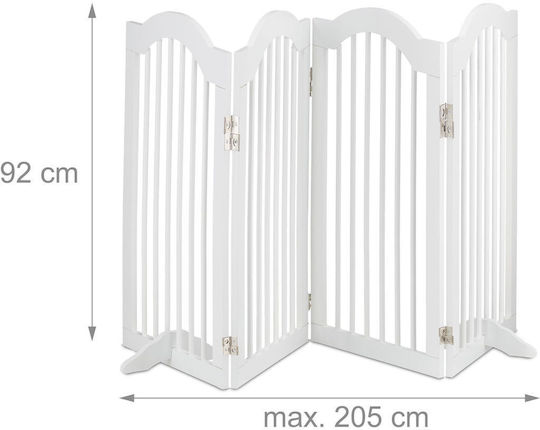 Relaxdays Pliabil Ușă de siguranță din Plastic în Culoare Alb 205x92cm 1buc