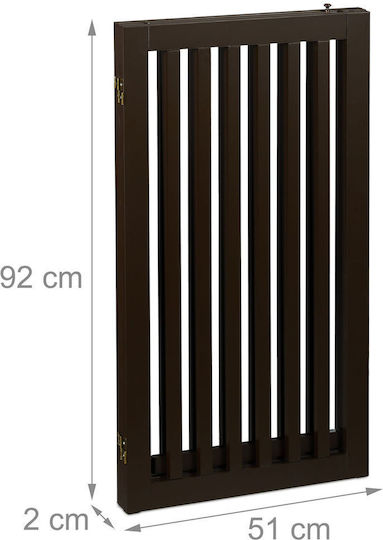 Relaxdays Pliabil Ușă de siguranță din Plastic în Culoare Maro 154x92cm 1buc