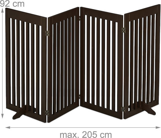 Relaxdays Ușă de siguranță din Lemn în Culoare Maro 205x92cm 1buc