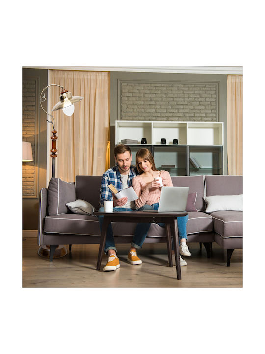 Relaxdays Lampa de podea Î175cm. cu Soclu pentru Bec E27 Maro
