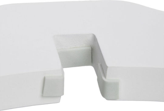 Relaxdays Pliabil Ușă de siguranță din Plastic în Culoare Alb 154x70cm 1buc