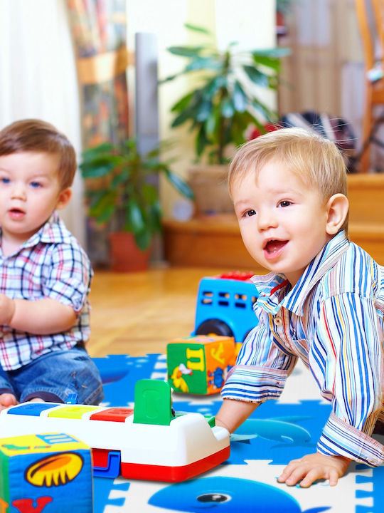 Relaxdays Interaktives Kinder-Bodenpuzzle Design 9-teilig