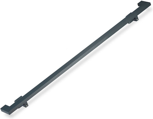 Rechteckiges Stahlgeländer Relaxdays Anthrazit 200 cm