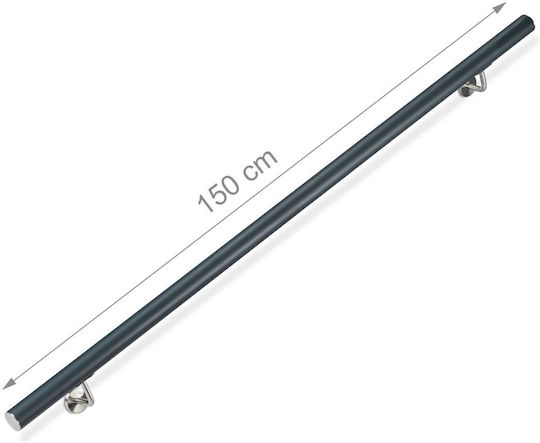 Aluminium-Balustrade Relaxdays Anthrazit 150 cm