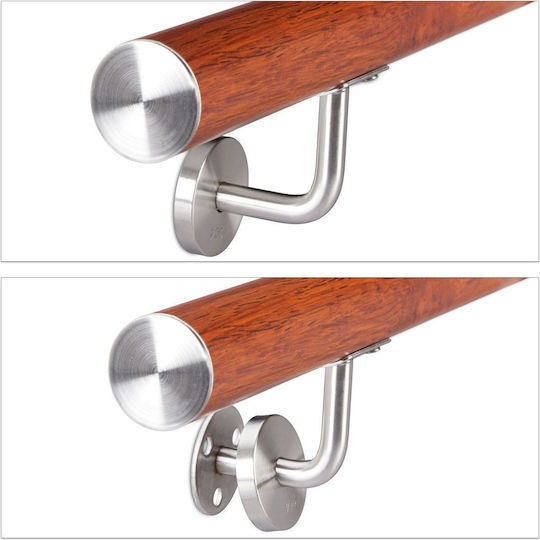Aluminum Balustrade Oak Look Relaxdays Brown 150 Cm