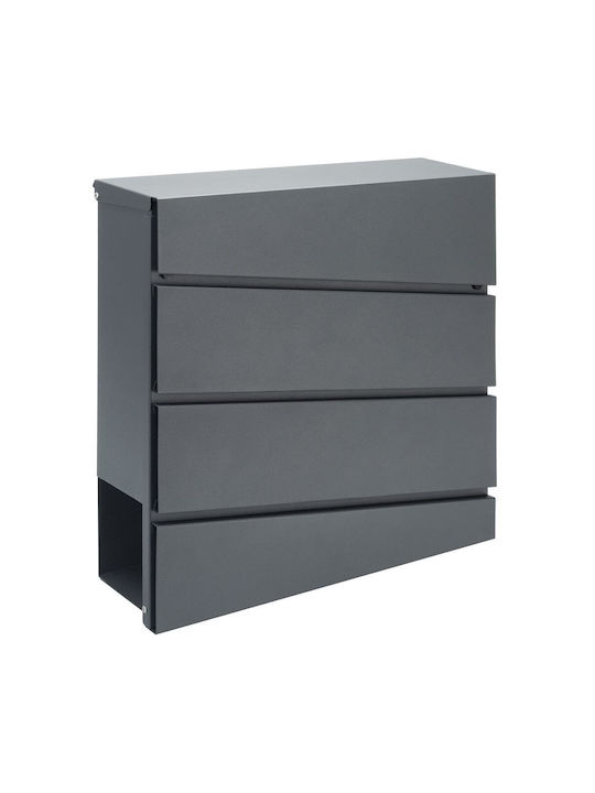 Deuba Cutie Poștală pentru Exterior Inox în Culoarea Gri 37x11x36.5cm Deuba Cutie Poștală pentru Exterior Inox în Culoarea Gri 37x11x36.5cm