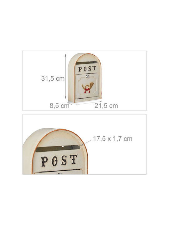 Relaxdays Cutie Poștală pentru Exterior Metalic în Culoarea Negru 31.5x21.5x8.5cm