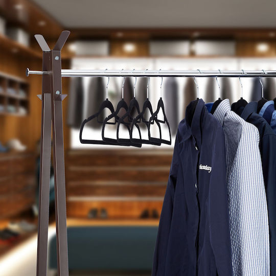 Relaxdays Umeraș pentru Dulap pentru pantaloni Plastic Neagră 10021823 20buc