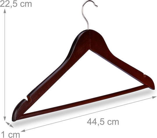 Relaxdays Umeraș pentru Dulap pentru pantaloni Lemn Maro 30buc