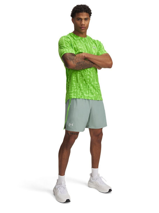 Ua Launch 7'' Short Sports Men's Green Bermuda Shorts
