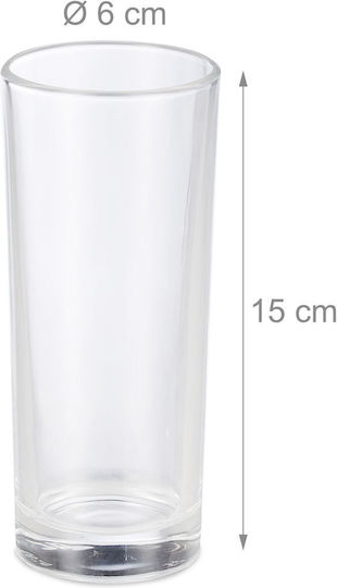 Relaxdays Set de pahare Cocteiluri / pentru apa din Sticlă 300ml 12buc