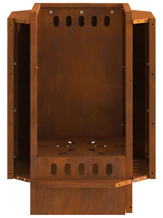 vidaXL Firepit Gray 38x38x51cm