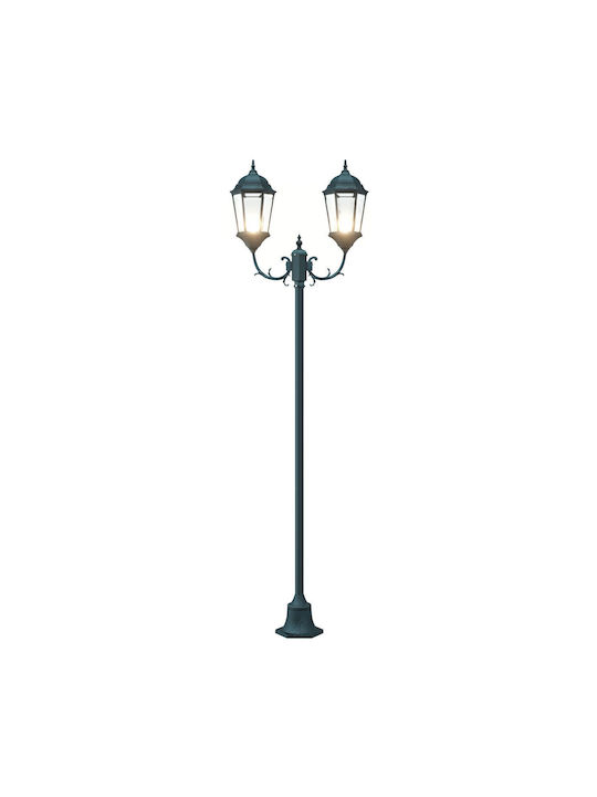 vidaXL Outdoor Floor Lamp Post IP65 for E27 Socket Green