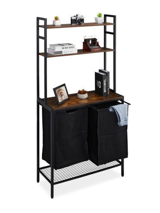 Relaxdays Coș De Rufe Din Țesătură 50l Negru