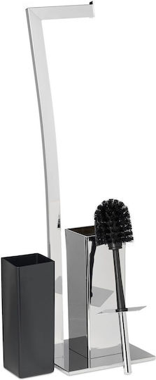 Relaxdays Suport de hârtie Metal Argintiu 4052025992576