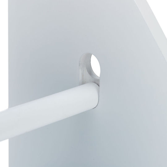 Relaxdays Paper Holder Metallic White