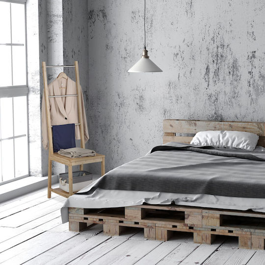 Relaxdays Raft de haine de Baie Simplu ​42x42cm Maro