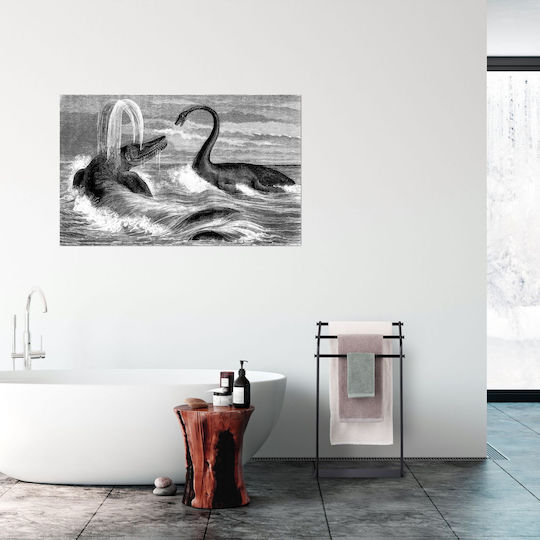 Relaxdays Поставка за дрехи Баня Единичен ​19x19см Inox Черен