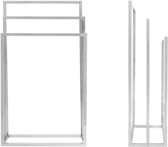 Relaxdays Scară de Baie Simplă De Perete ​21x21cm Inox Gri