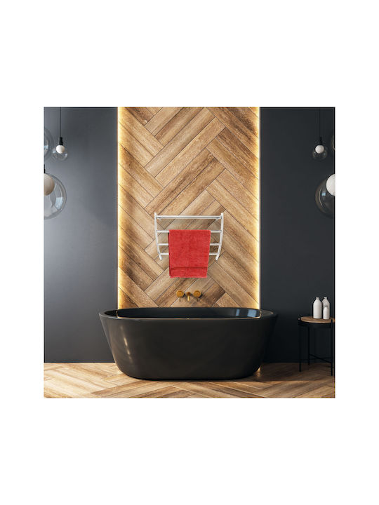 Relaxdays Raft de haine de Baie Simplu ​23x23cm Inox Gri