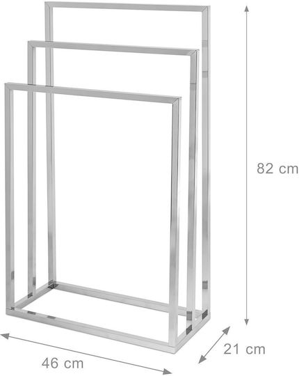 Relaxdays Scară de Baie Simplă De Perete ​21x21cm Inox Gri