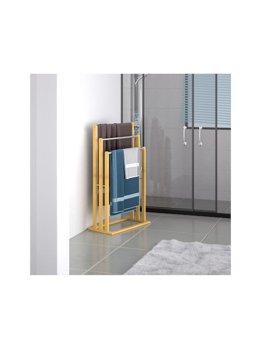 Deuba Raft de haine de Baie Simplu ​46x24cm Inox Gri