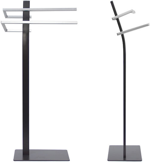 Relaxdays Raft de haine de Baie Simplu ​20x20cm Inox Gri