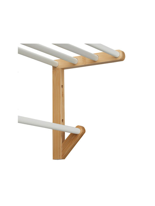 Relaxdays Single Wall-Mounted Bathroom Freestanding Towel Rack ​20x20cm White