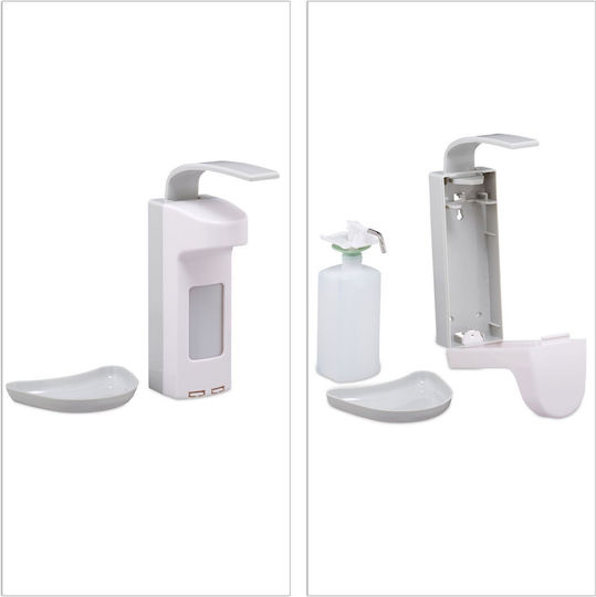 Relaxdays Montat pe perete Dispenser Plastic Alb 500ml