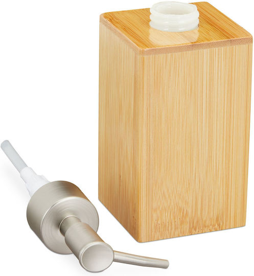 Relaxdays Dispenser Bucătărie din Bambus Bej 200ml