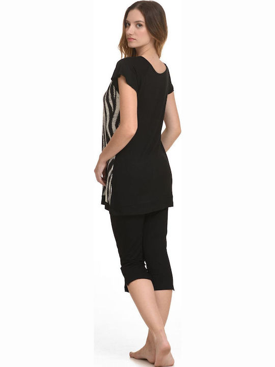 Zen Intimates Summer Women's Pyjama Set Black