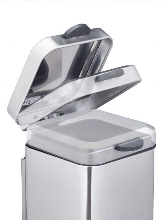 Relaxdays Inox Perie de toaletă 3lt Gri