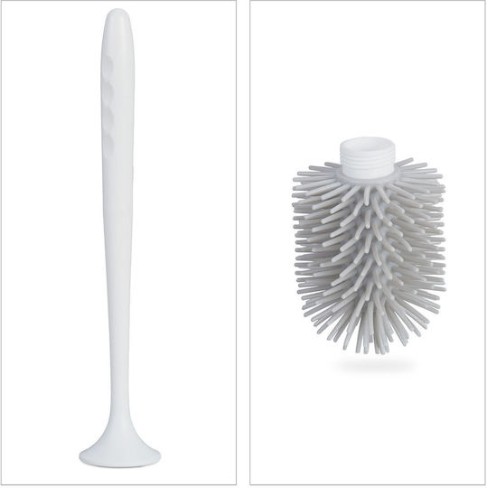 Relaxdays Plastic Toilet Brush White